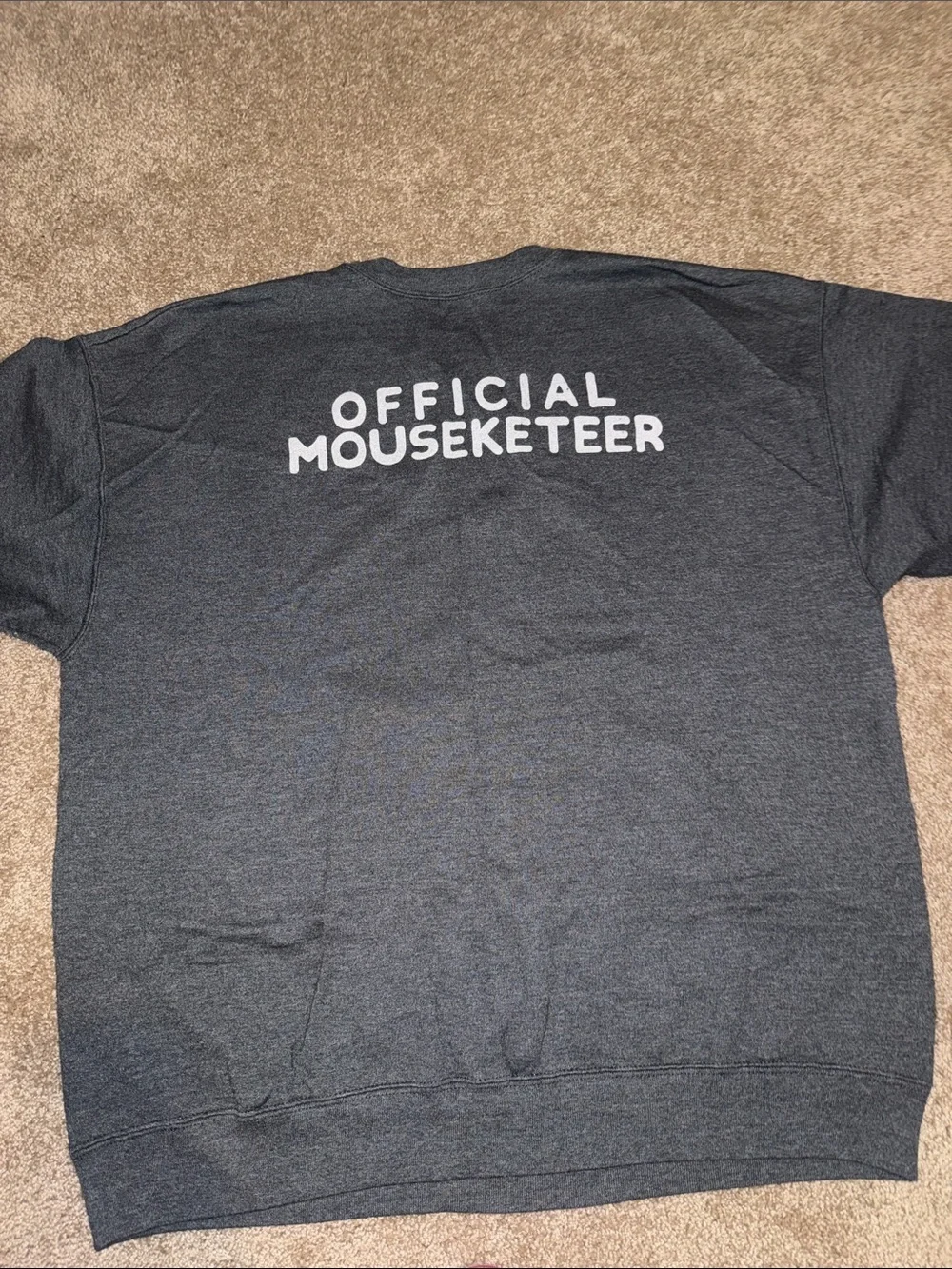 Disney Parks WDW Gray Mickey Mouse Club Mouseketeer Crew Neck - XL B15